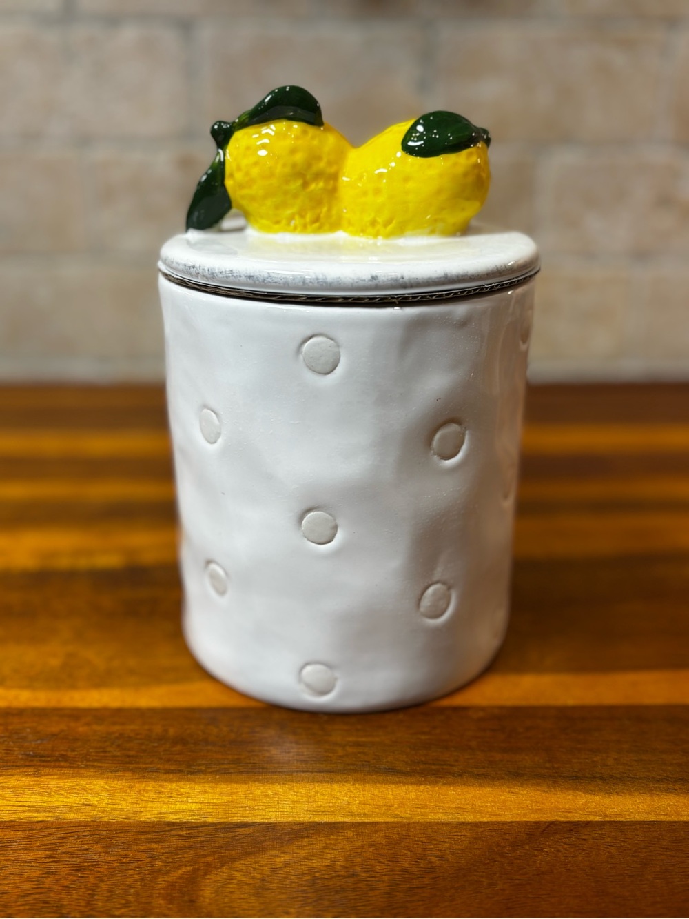 NEW/Unused Home essentials lemon garden ceramic canister